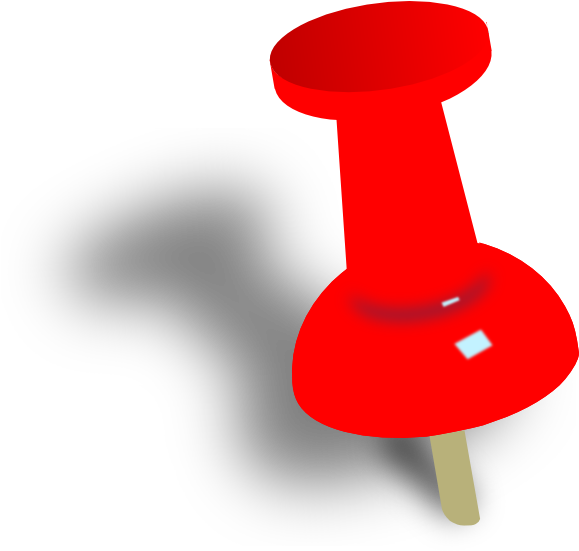Red Clipart Push Pin - Pin Clip Art (600x557)