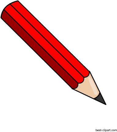 Red Pencil, Free Clip Art - Clip Art (450x450)