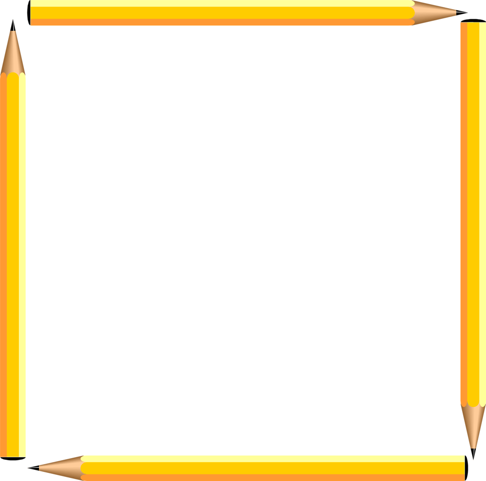 Pencil Border Pencils Free A Blank Pencil Frame - Free Clip Art Borders School (958x948)