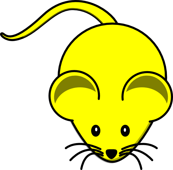 Yellow Color Pencil Clipart - Mouse Drawing Easy (600x588)