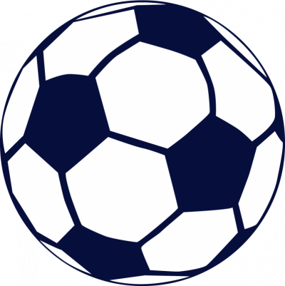 Soccer On Soccer Ball Clip Art And Award Certificates - Navy Blue Soccer Ball (400x401)