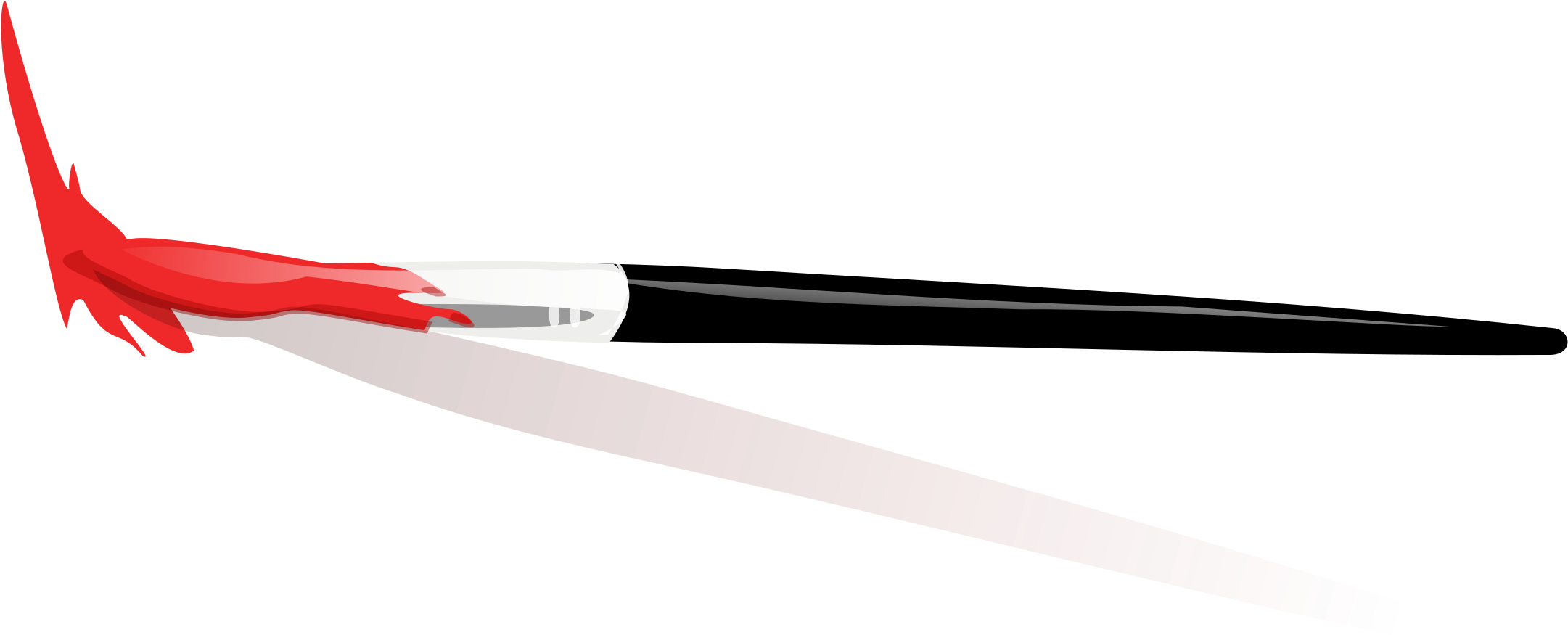 Larger Clipart Paintbrush - Paint Brush Clip Art (2400x998)