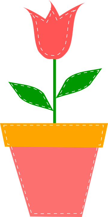 Tulip Clipart Spring Leaves - Desenho De Flor Tulipa (360x720)