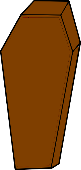 Coffin Clipart Cartoon - Coffin Clipart (282x589)