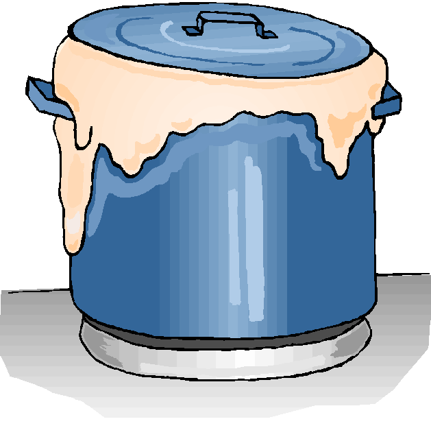 Families Living Well - Pot Boiling Over Clipart (629x624)