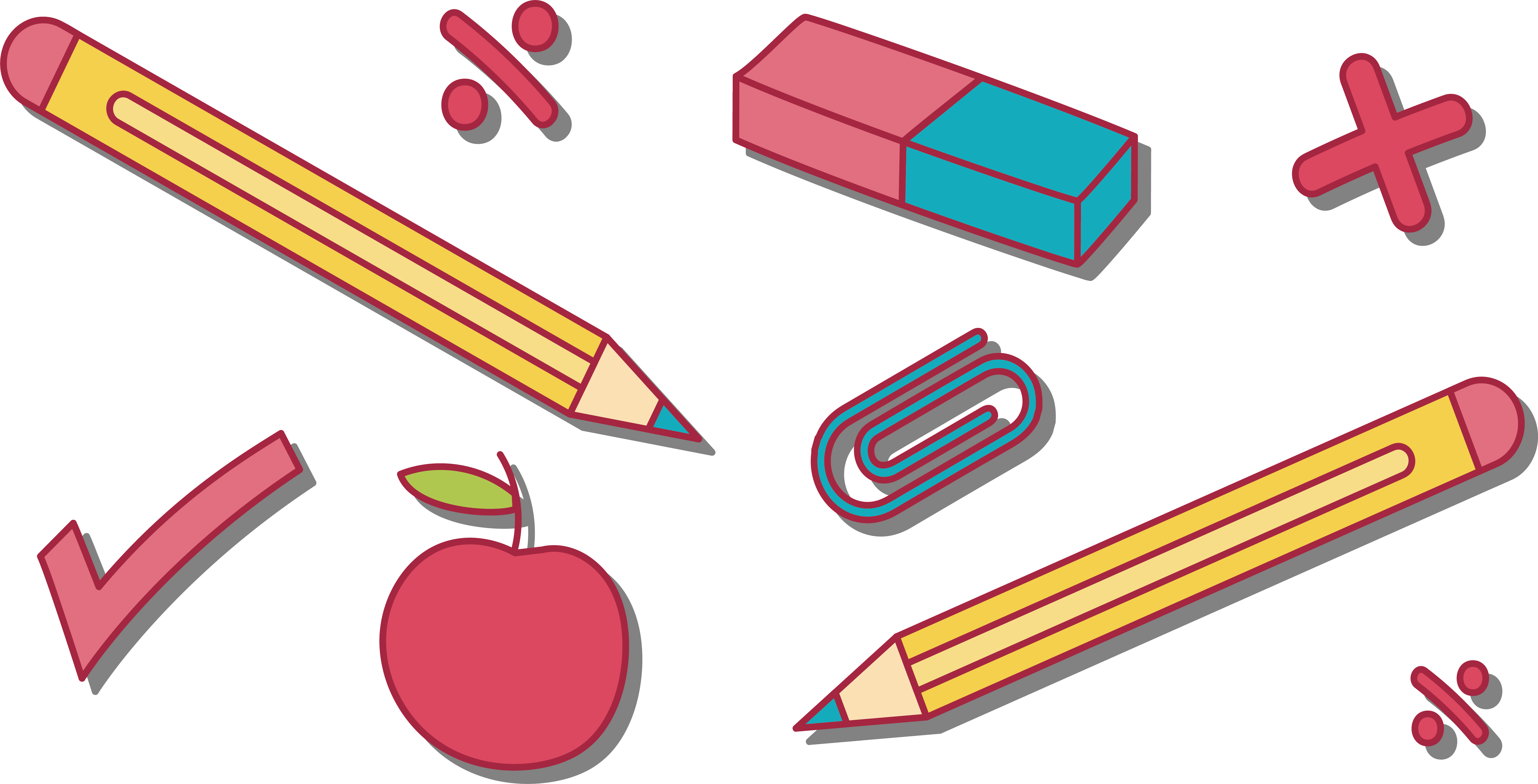 Pencil Eraser Drawing - Pencil Eraser Clipart (5993x3056)
