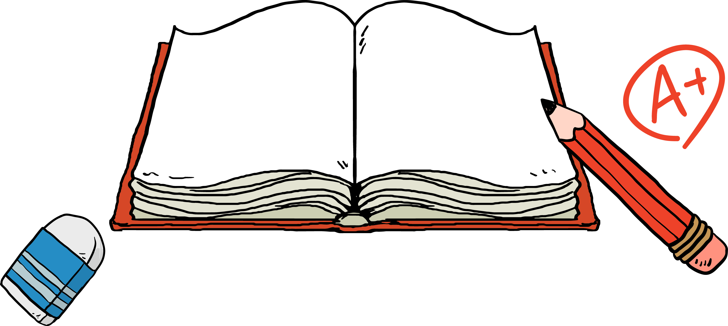 Infographic Education Euclidean Vector - Libro Y Lapiz Dibujo (3082x1383)