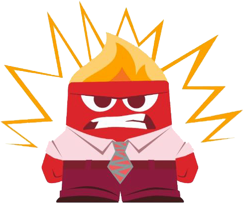 Anger Clipart - Inside Out Stickers Facebook (507x424)
