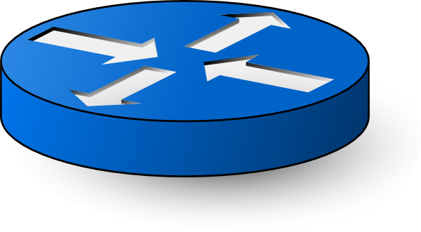 Router Clip Art - Router Symbol (594x327)