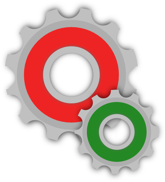 Gears Colored Clip Art - Gears Clip Art (546x599)