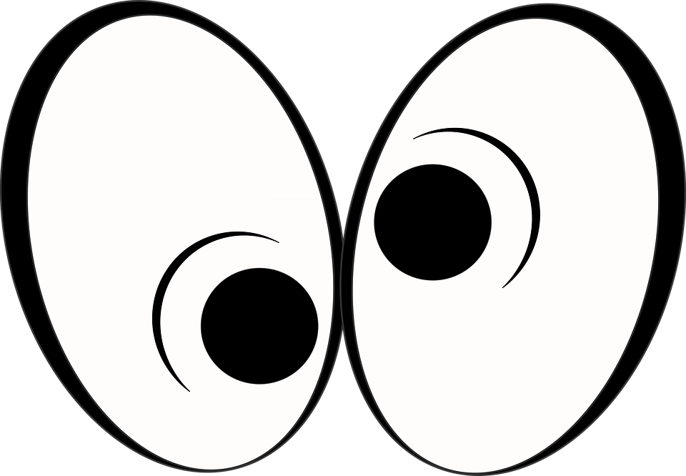 Cartoon Confuse Eye Mad Funny Confusion Pr - Karikatür Göz Png (960x666)