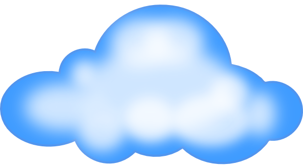 Cloud Blue Clip Art At Clker Com Vector Clip Art Online - Clouds Clipart Png (600x333)