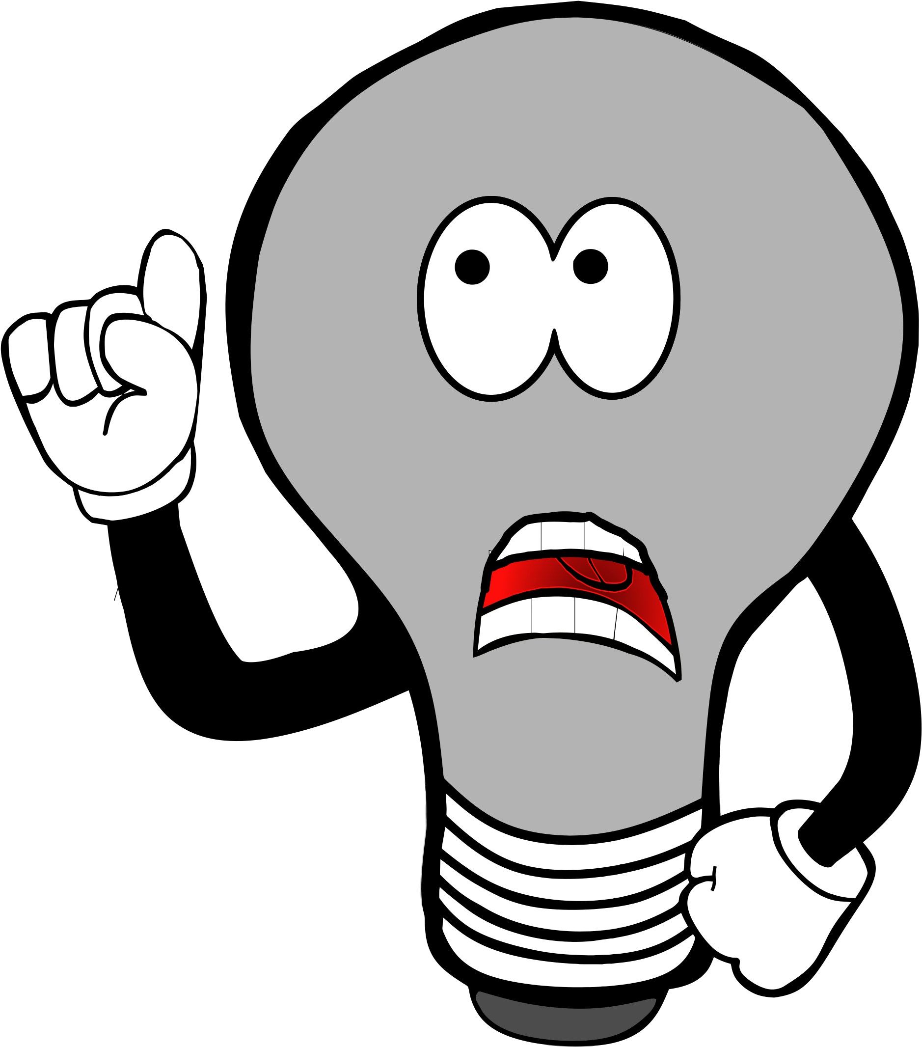 Confused Idea Lightbulb Vector Clipart Image - No Idea Clipart (2144x2400)
