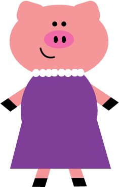 My First Clipart Endeavor - Mummy Pig Three Little Pigs (612x792)