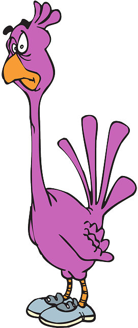 Confused Cartoon, Purple, Bird, Shoes, Art, Animal, - Clip Art (320x640)