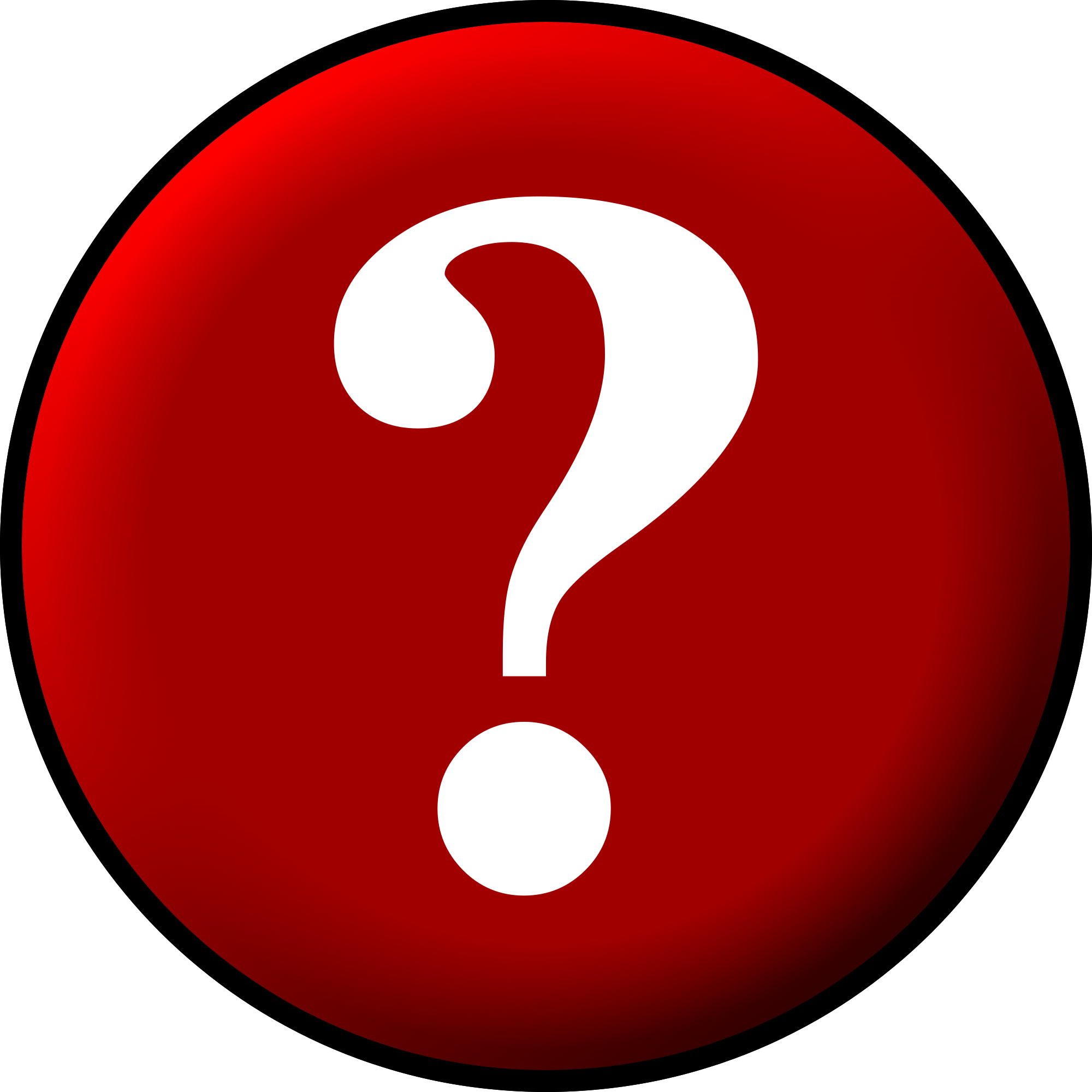 Question Mark Clipart Red - Question Mark In Red Circle (2000x2000)