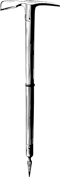 Free Vector Ice Axe Clip Art - Western Concert Flute (204x595)