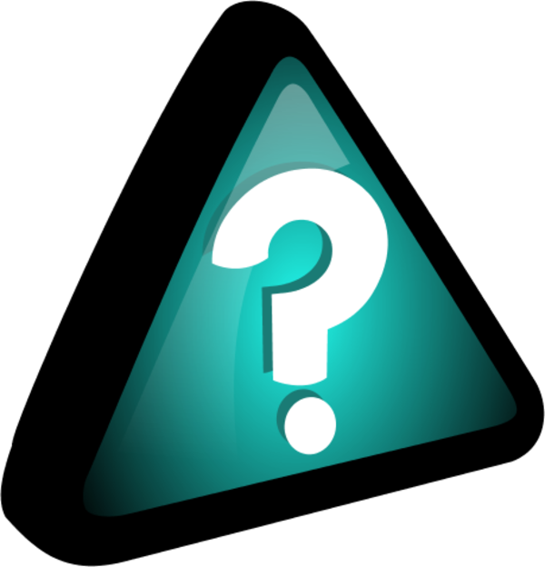 Question Mark In A Triangle 3d Vector Clip Art - Triangle With Question Mark Inside (600x624)