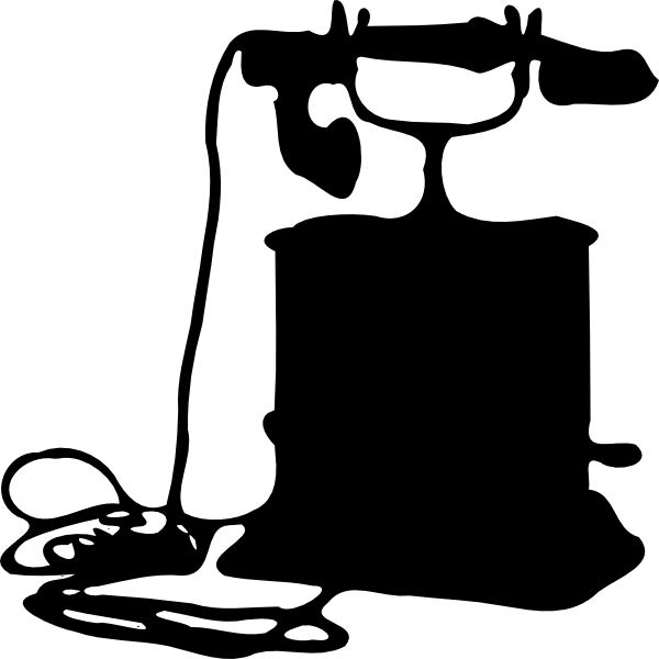 Old Phone Silhouette Png (600x600)