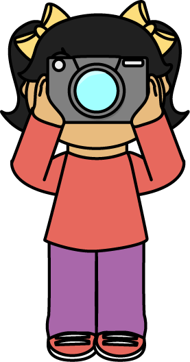 Photography Clip Art - Girl Taking Picture Clipart (277x528)