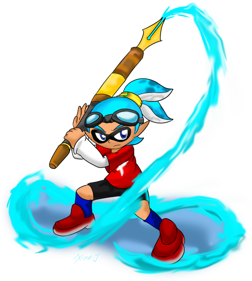 The Pen Is Mightier By Xero-j - Drawing (847x943)