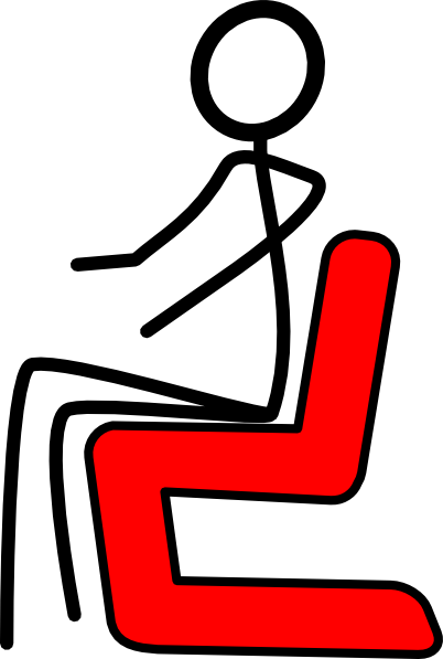 Sat - In - A - Chair - Clipart - Stick Figure Sitting Down (402x597)
