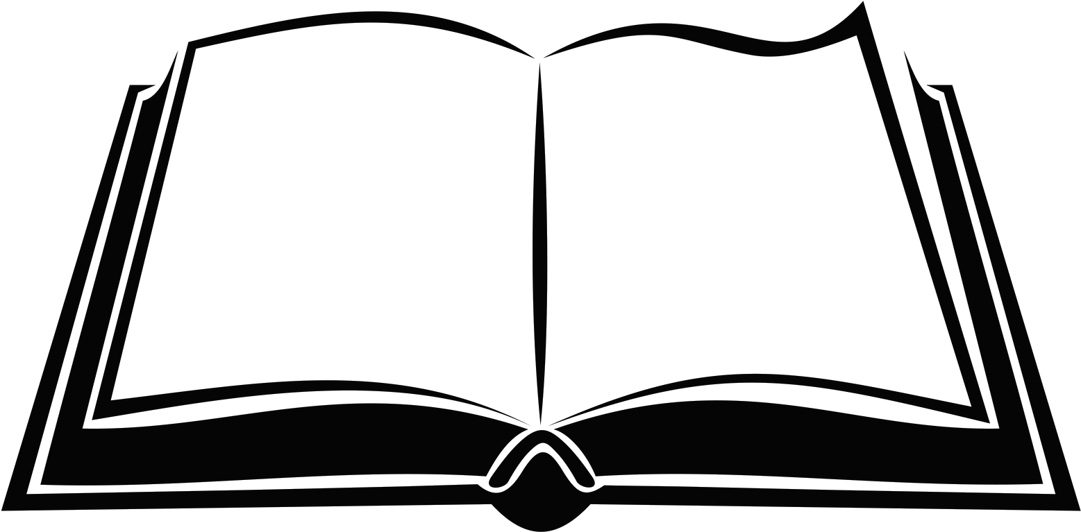 Book Silhouette Royalty-free Clip Art - Open Book Silhouette (1610x847)