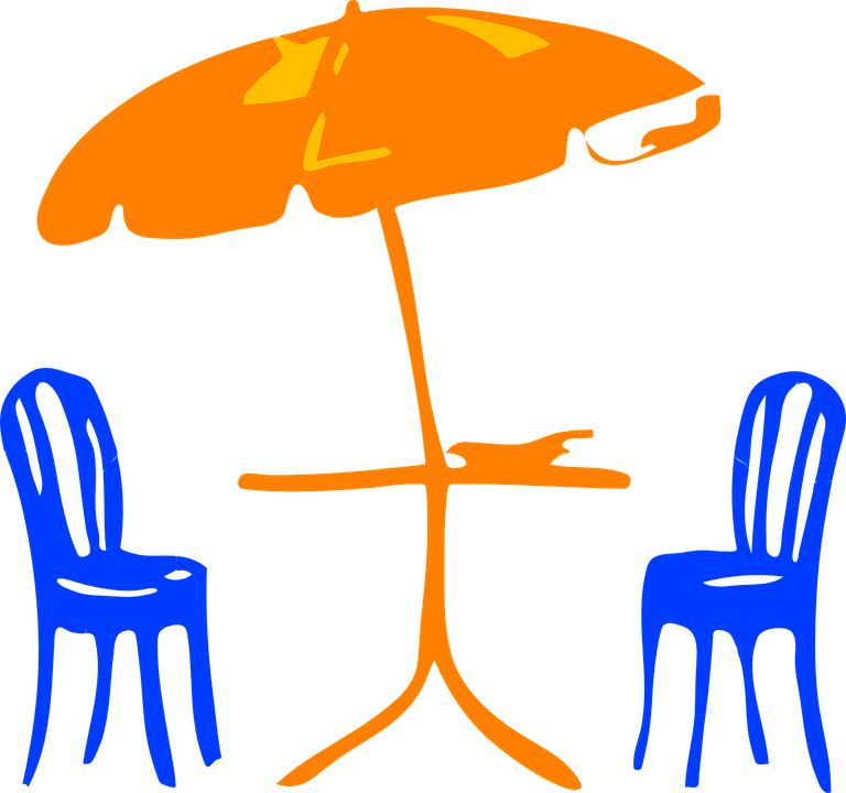 Umbrella, Furniture, Chairs, Seats, Patio - Patio Clipart (768x720)
