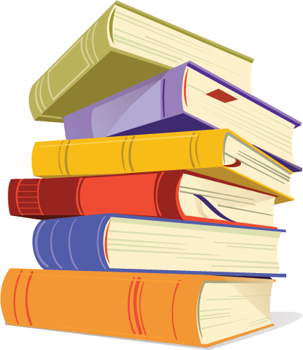 Awesome Cartoon Book Clipart Designpivot Books Book - Book Stack Cartoon (430x496)