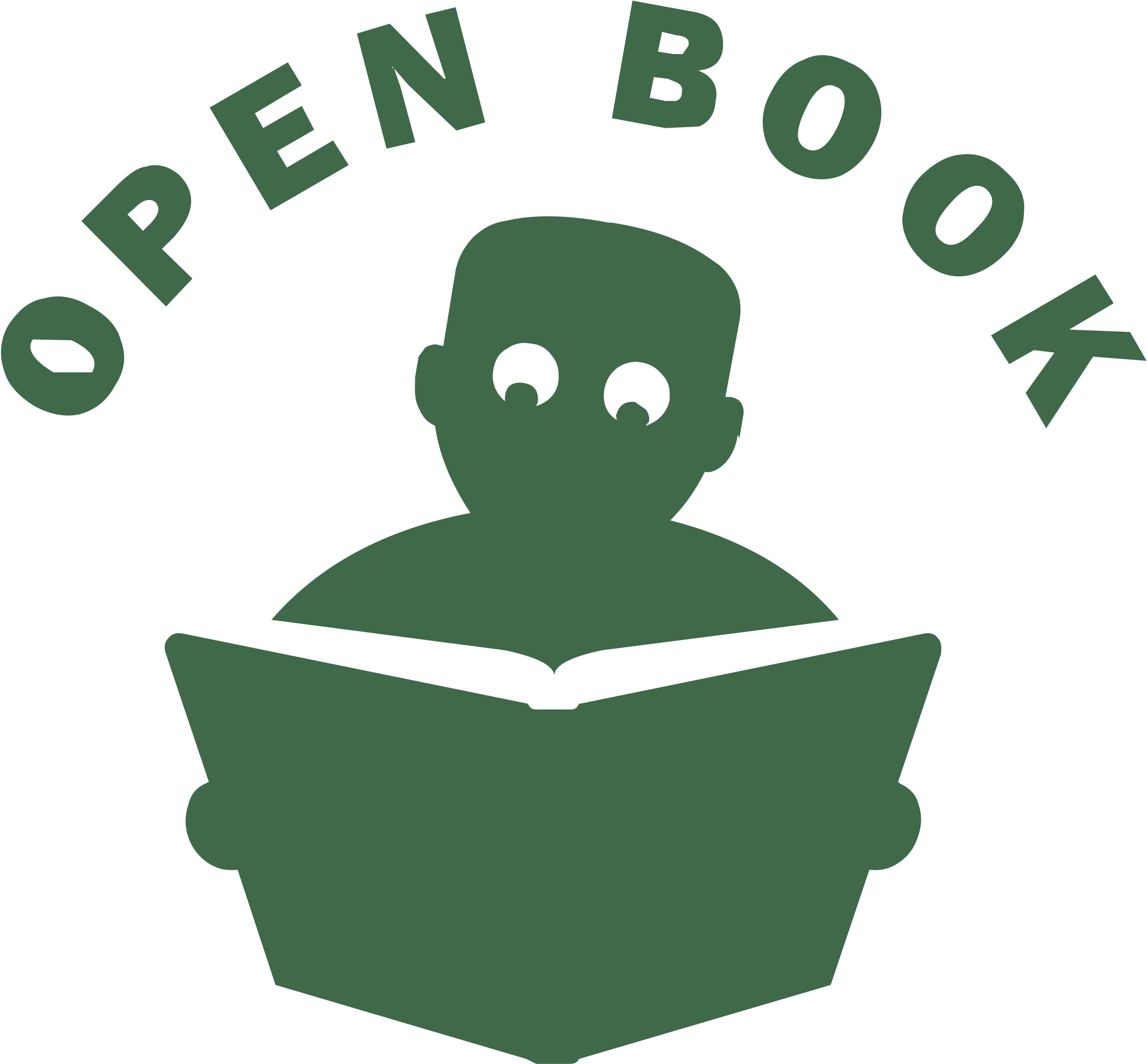 Open Book Logo Png Transparent - Open Book Vector (2400x2400)