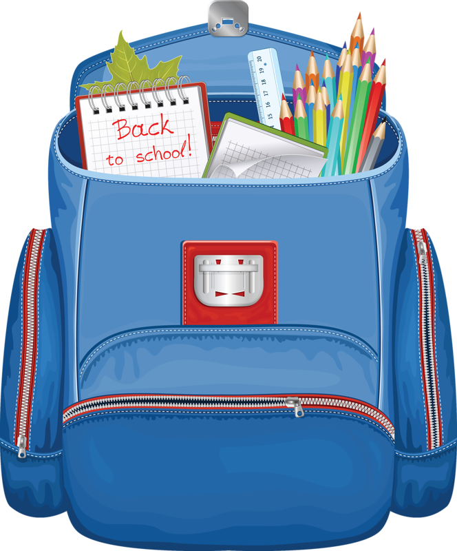 Портфель - Pencil Case In The Bag Clipart (664x800)