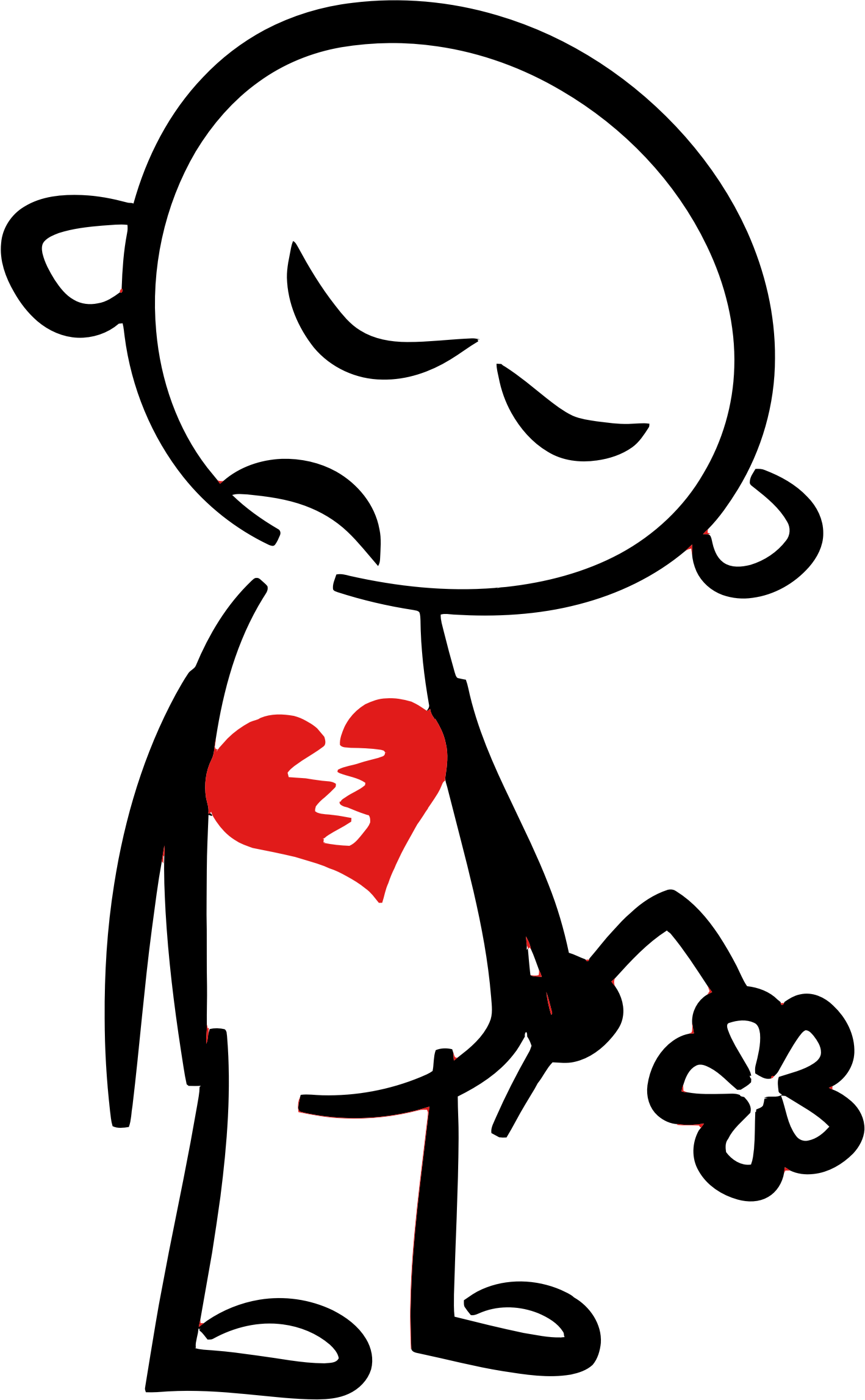 Broken Heart Clip Art At Clker Vector Clip Art 2 Image - Clip Art Broken Heart (1418x2294)