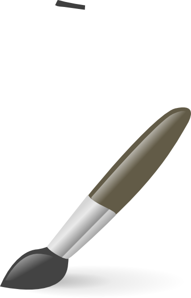 Paint Brush Clip Art At Clker - Paint Brush Clip Art (384x599)