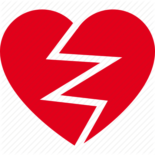 Broken Heart Clipart Icon - Broken Heart Icon Png (512x512)