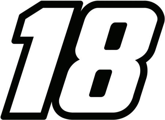 Race Car Clipart Amazing Race - Kyle Busch 18 Number (600x600)