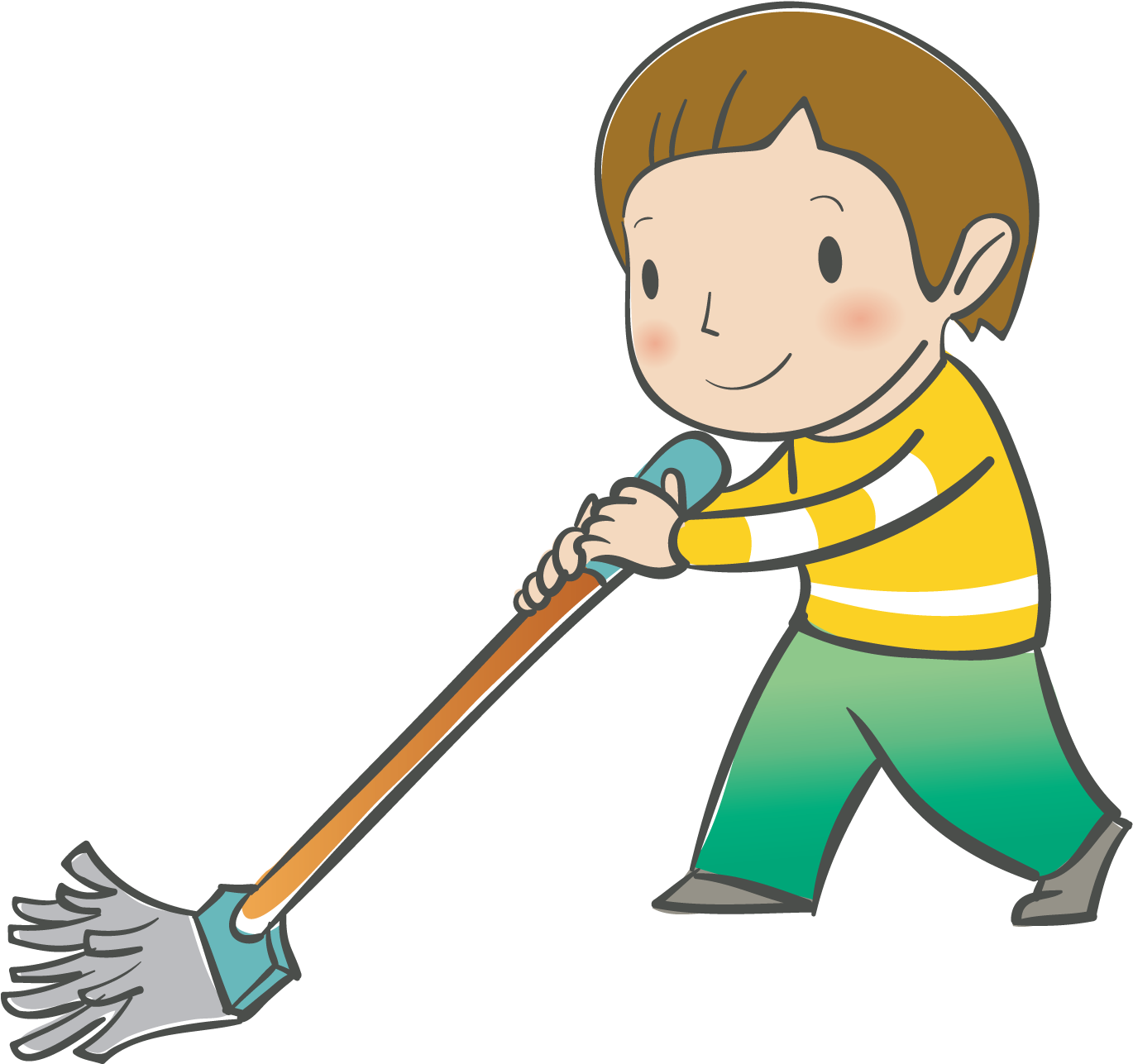 Floor Cartoon Clip Art - Sweep The Floor (1500x1501)