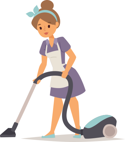 Commercial Cleaninq Services New Jersey - Cleaning Mom Illustration (405x458)