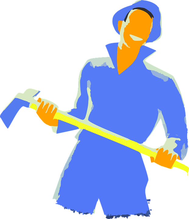 Guy With Axe Clipart (621x720)