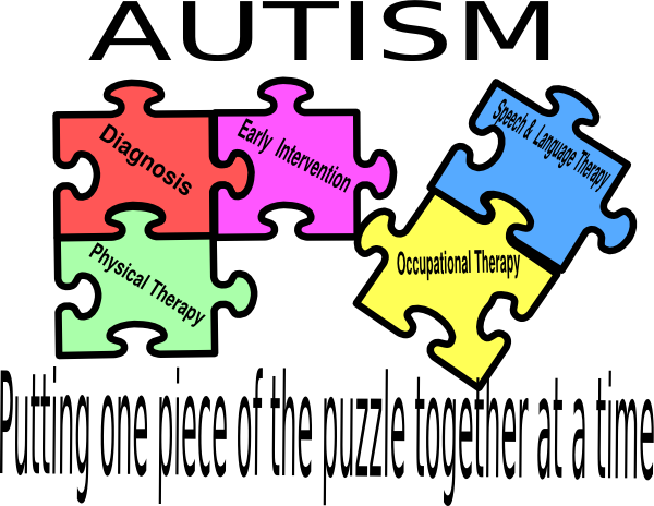Autism Puzzle Logo Clip Art - Autism Jigsaw Logo (600x464)
