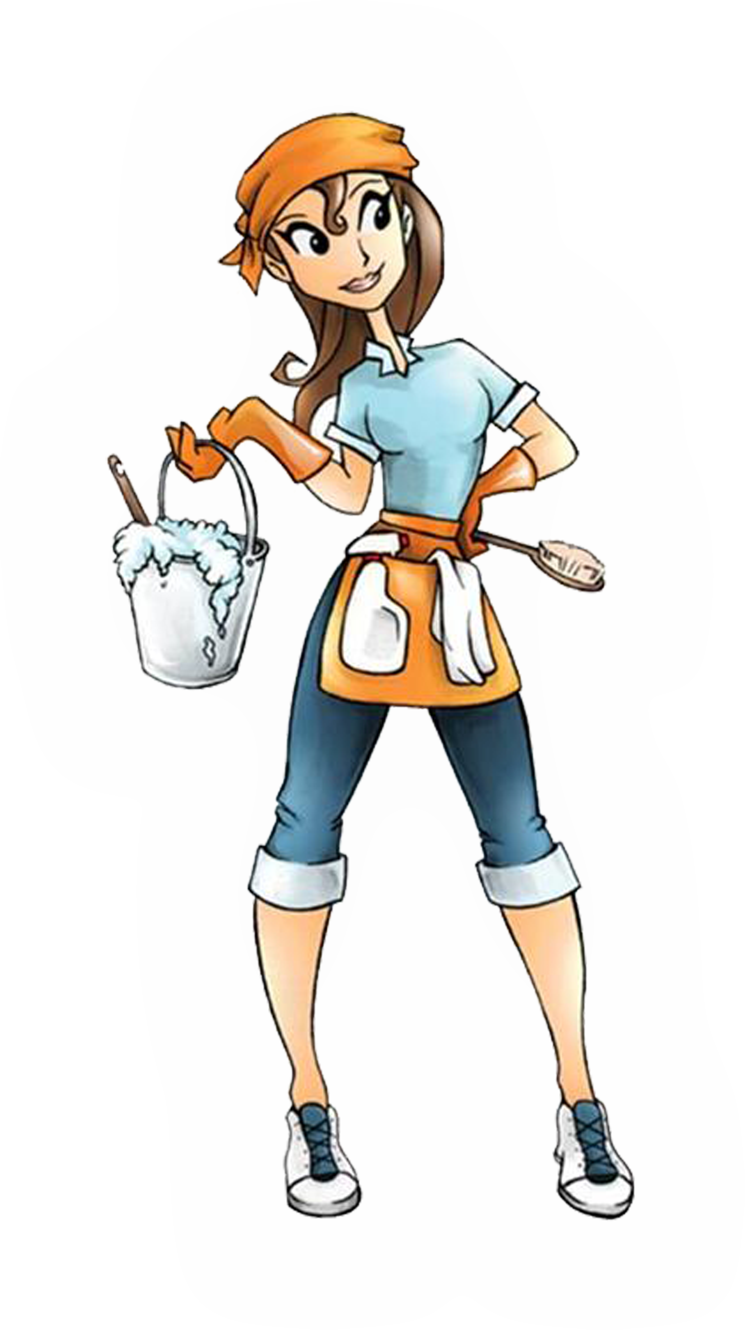 Cleaning Lady Clipart (1487x2655)