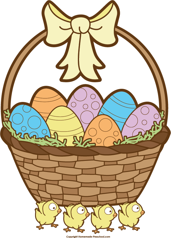 Basket Clipart Easter Basket - Easter Basket Clip Art (571x796)