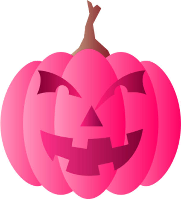Pink Pumpkin Clipart Inside Pink Pumpkin Clip Art - Zazzle Kürbis-halloween-taschen-tasche Tragetasche (600x660)