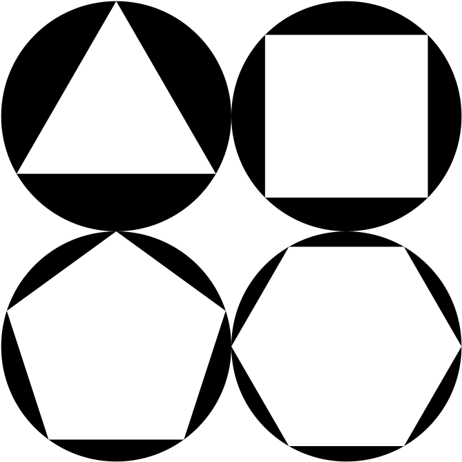 Polygons Inside Circles - Polygons Inside A Circle (800x800)