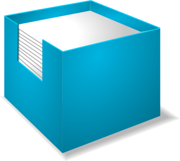 Note Box With Piles Of Paper Inside It Vector Clip - Paper (600x536)