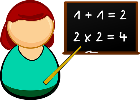 Blackboard Chalk Chalkboard Comic Characte - Teacher Clipart (475x340)