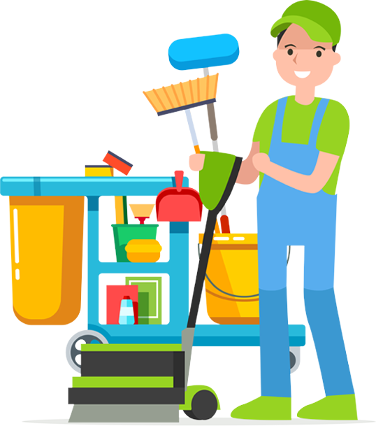 Become A Cleaning Partner - Janitor Clipart (538x609)