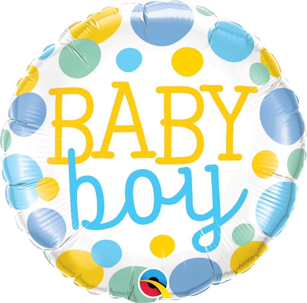 Welcome Baby Dots 18 Inch Foil Balloon (1018x1006)