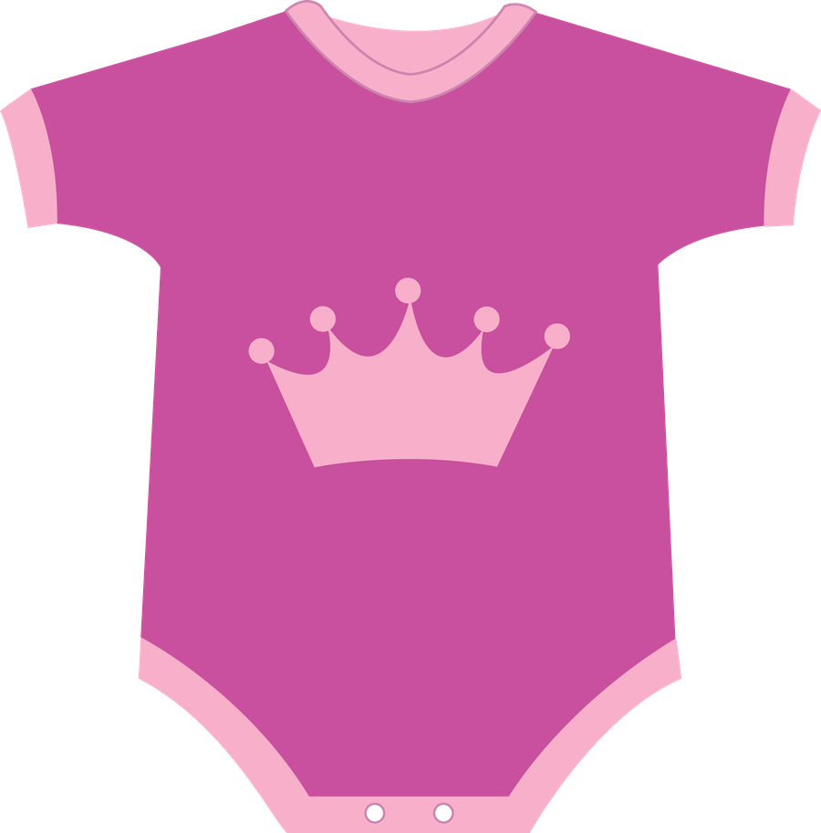 Say Hello - Pink Baby Onesie Clipart (900x913)