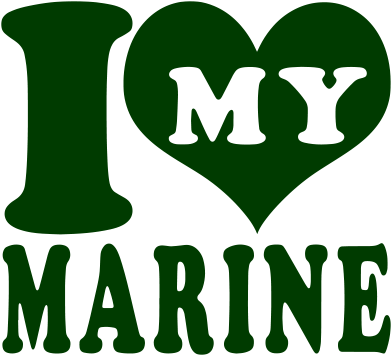 I Heart My Marine Usmc United States Marine Corps Vinyl - I Heart My Marine Usmc United States Marine Corps Vinyl (400x400)