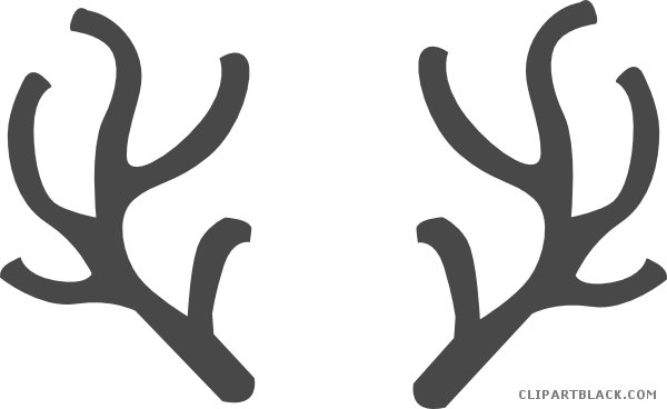 Antler Clipart Deer Rack - Reindeer Antlers Clipart (600x368)